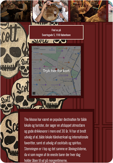 Screenshot from The Moose website